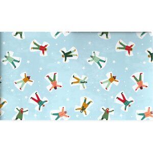 Hallmark Wrapping Paper Christmas Snow Angels Lt Blue 22.5 sq ft Roll Holiday
